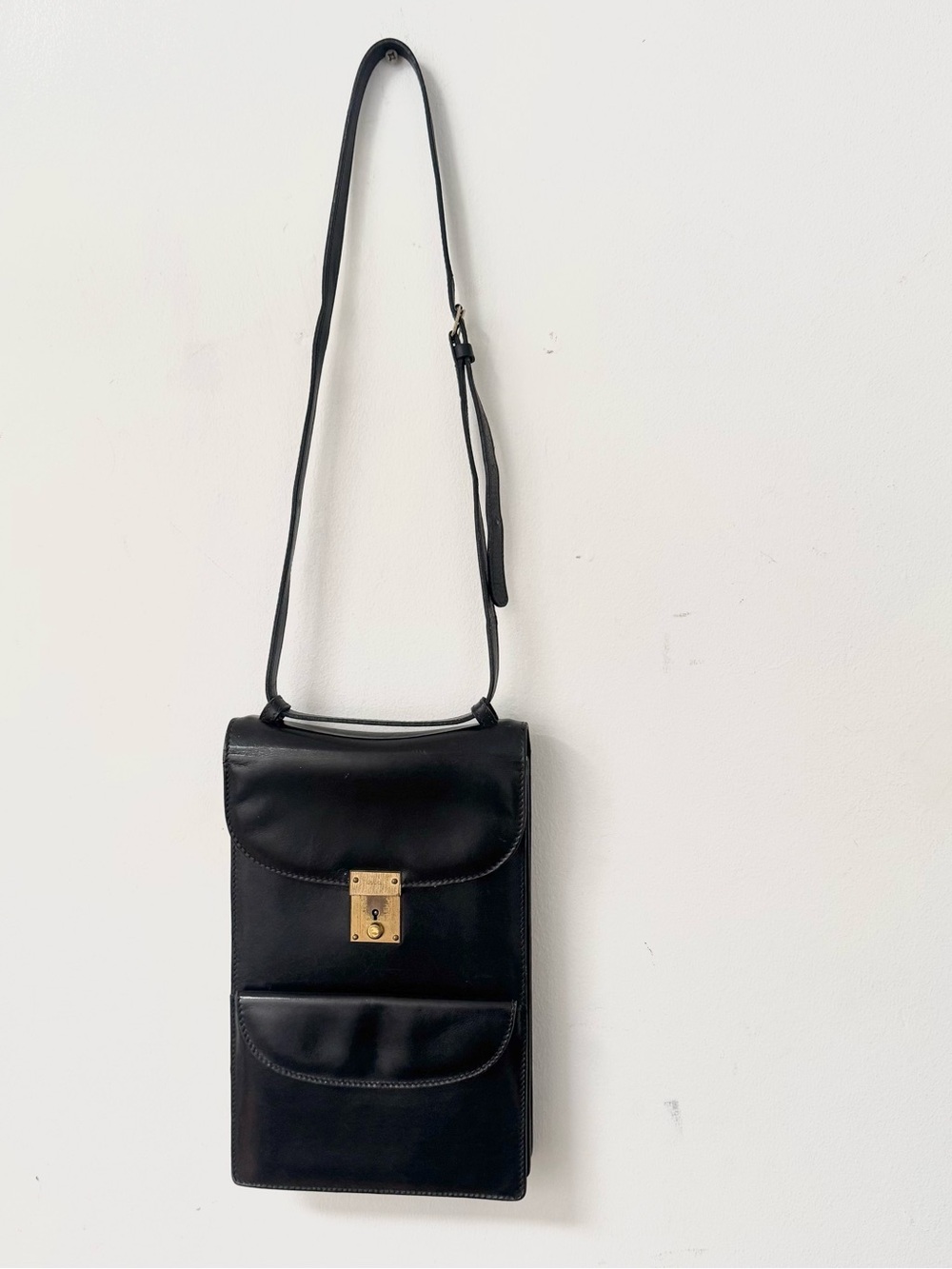 GUCCI vintage convertible locking leather satchel - Picture 4 of 16
